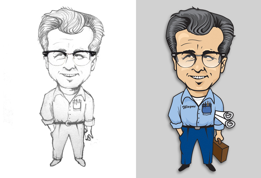 sketch to vector character by wilkinson brothers