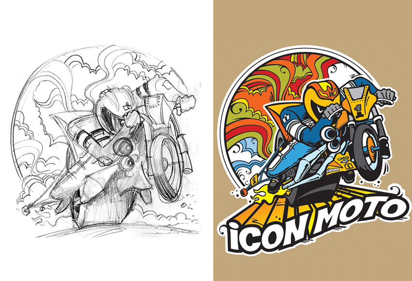 sketch to vector motorcycle illustration wilkinson_brothers