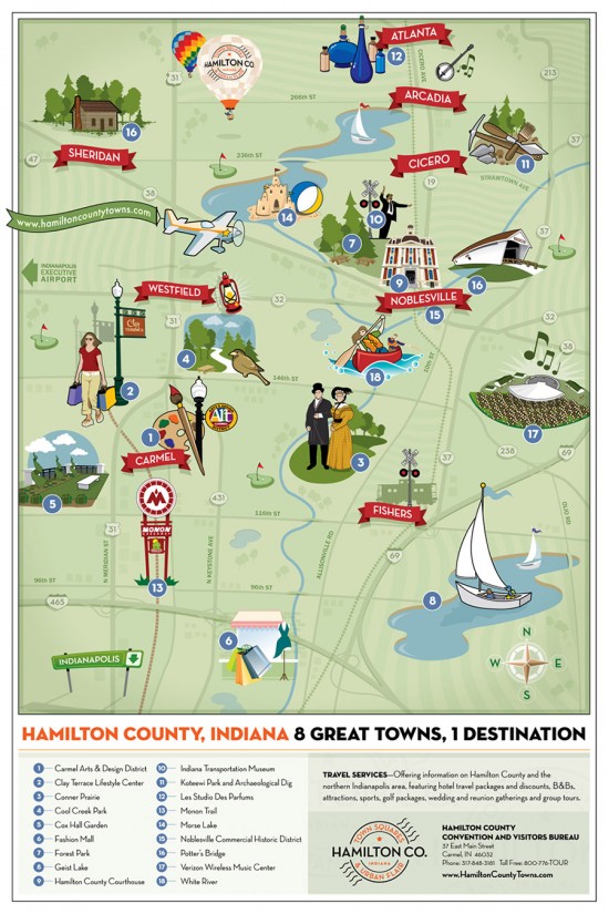 Hamilton County Tourism Map