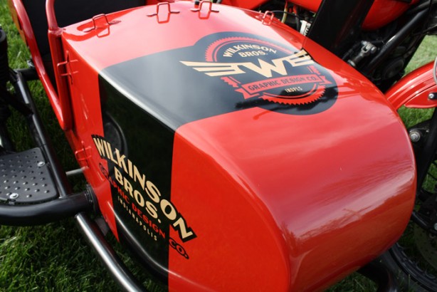 Branding the Wilkinson Bros Motorcycle Sidecar